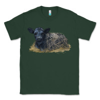 Sports Green Black Angus Calf Illustrations Classic Tee - LillyAllenDesigns