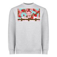 Heather Grey cute pig Heavyweight Sweatshirt - TumblerDesignByShophia