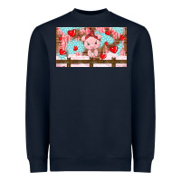 Navy cute pig Heavyweight Sweatshirt - TumblerDesignByShophia