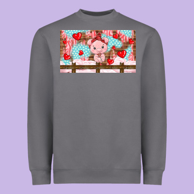 Cute Pig Heavyweight Sweatshirt Designed By Tumblerdesignbyshophia