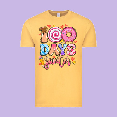 100 Days Sweeter Vintage Tee Designed By Artiststas