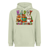 Matcha Happy hallothankmas coffee cups Heavyweight Hoodie - FaDigitalArtStudio