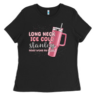 Black long neck ice cold stanley never broke my heart Ladies Tee - MaliasSmallBusiness