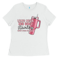 White long neck ice cold stanley never broke my heart Ladies Tee - MaliasSmallBusiness