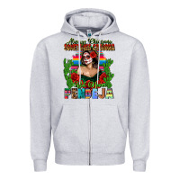 Heather Grey Mexican Chingona Zipper Hoodie - FaDigitalArtStudio
