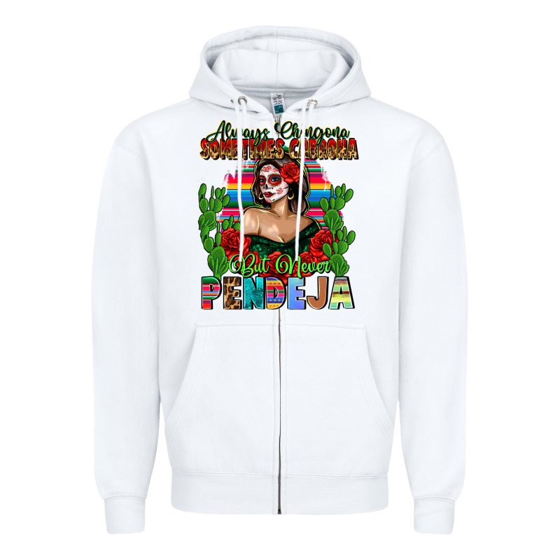 Mexican Chingona Zipper Hoodie by FaDigitalArtStudio | Teevron