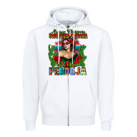 White Mexican Chingona Zipper Hoodie - FaDigitalArtStudio