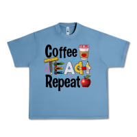 Pebble Blue coffee teach repeat Urban Heavy Tee - BarkalooDesign
