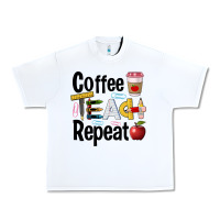 White coffee teach repeat Urban Heavy Tee - BarkalooDesign