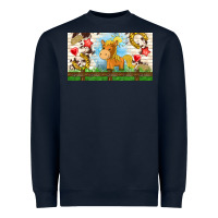 Navy cute horse Heavyweight Sweatshirt - TumblerDesignByShophia