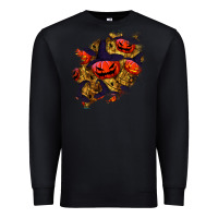 Black halloween pumpkin patch  2 Premium Sweatshirt - BundleAndBundleShop