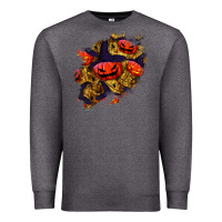 Charcoal Heather halloween pumpkin patch  2 Premium Sweatshirt - BundleAndBundleShop