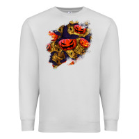 Dove Grey halloween pumpkin patch  2 Premium Sweatshirt - BundleAndBundleShop