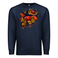 Navy halloween pumpkin patch  2 Premium Sweatshirt - BundleAndBundleShop
