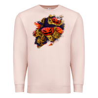 Pale Pink halloween pumpkin patch  2 Premium Sweatshirt - BundleAndBundleShop