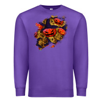 Purple halloween pumpkin patch  2 Premium Sweatshirt - BundleAndBundleShop