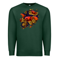 Sports Green halloween pumpkin patch  2 Premium Sweatshirt - BundleAndBundleShop