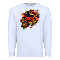 White halloween pumpkin patch  2 Premium Sweatshirt - BundleAndBundleShop