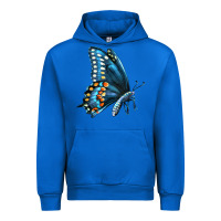 Cobalt Black Shallowtail Urban Hoodie - LillyAllenDesigns