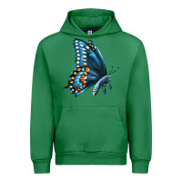 Emerald Black Shallowtail Urban Hoodie - LillyAllenDesigns