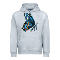 Heather Grey Black Shallowtail Urban Hoodie - LillyAllenDesigns