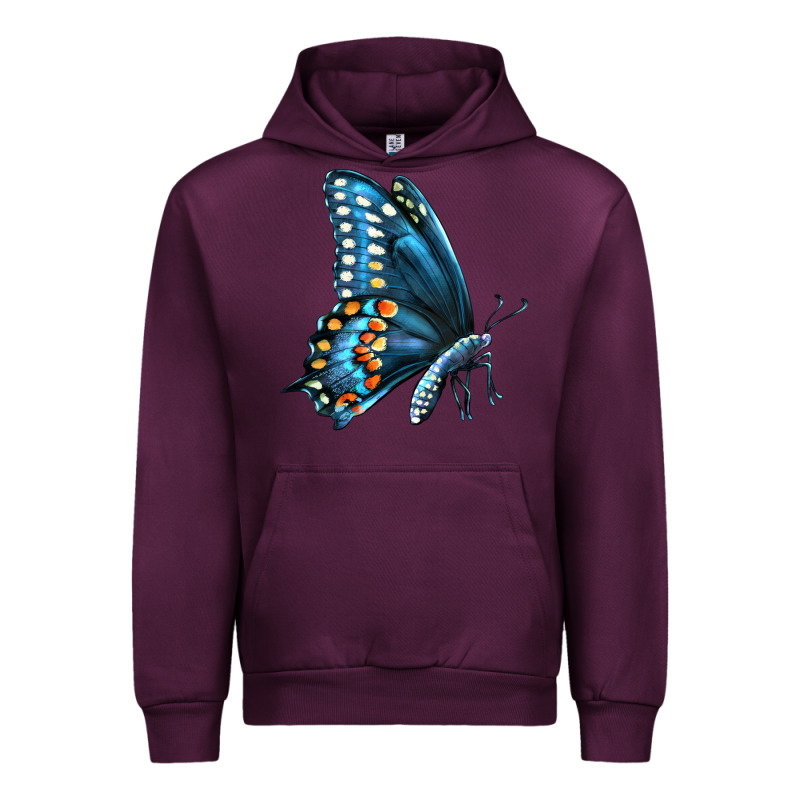 Black Shallowtail Urban Hoodie by LillyAllenDesigns | Teevron