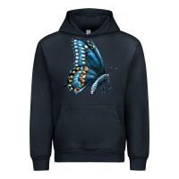 Navy Black Shallowtail Urban Hoodie - LillyAllenDesigns