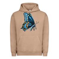 Pigment Burro Black Shallowtail Urban Hoodie - LillyAllenDesigns