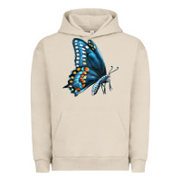 Pigment French Oak Black Shallowtail Urban Hoodie - LillyAllenDesigns