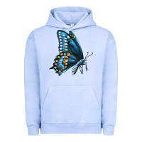 Pigment Grape Ice Black Shallowtail Urban Hoodie - LillyAllenDesigns
