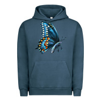 Pigment Midnight Navy Black Shallowtail Urban Hoodie - LillyAllenDesigns
