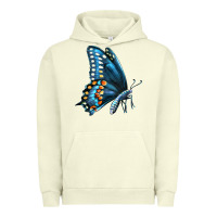 Pigment Pistachio Black Shallowtail Urban Hoodie - LillyAllenDesigns