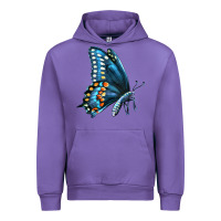 Tulip Black Shallowtail Urban Hoodie - LillyAllenDesigns