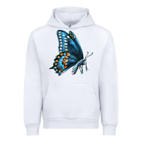 White Black Shallowtail Urban Hoodie - LillyAllenDesigns