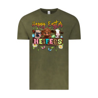 Vintage Olive happy easter heifers Vintage Tee - Artiststas