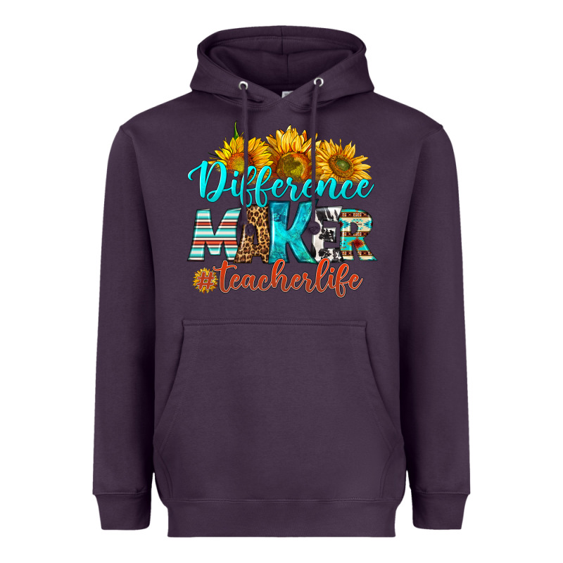 Difference Maker Teacher Life Heavyweight Hoodie by BundleAndBundleShop | Teevron