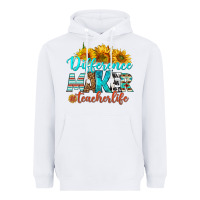 White difference maker teacher life Heavyweight Hoodie - BundleAndBundleShop