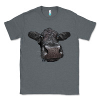 Charcoal Heather Black Angus Heifer Classic Tee - LillyAllenDesigns