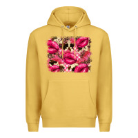 Antique Gold Valentine's Day pink plaid red glitter cowhide Premium Hoodie - FaDigitalArtStudio