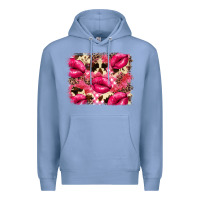 Colony Blue Valentine's Day pink plaid red glitter cowhide Premium Hoodie - FaDigitalArtStudio