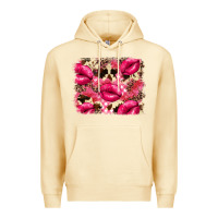 Pina Colada Valentine's Day pink plaid red glitter cowhide Premium Hoodie - FaDigitalArtStudio