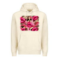 Sandshell Valentine's Day pink plaid red glitter cowhide Premium Hoodie - FaDigitalArtStudio