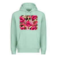 Seafoam Valentine's Day pink plaid red glitter cowhide Premium Hoodie - FaDigitalArtStudio