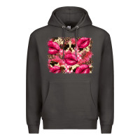 Smoke Valentine's Day pink plaid red glitter cowhide Premium Hoodie - FaDigitalArtStudio