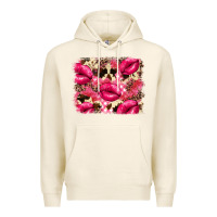 Tofu Valentine's Day pink plaid red glitter cowhide Premium Hoodie - FaDigitalArtStudio