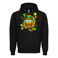 Black St. Patrick's school bus Zipper Hoodie - OliviaCreatesArt