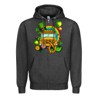 Charcoal Heather St. Patrick's school bus Zipper Hoodie - OliviaCreatesArt