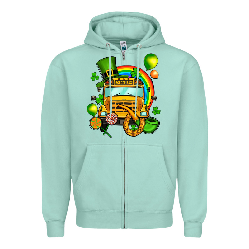 St. Patrick's School Bus Zipper Hoodie by OliviaCreatesArt | Teevron