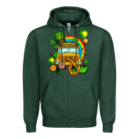 Sports Green St. Patrick's school bus Zipper Hoodie - OliviaCreatesArt