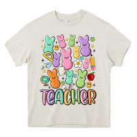 Cream teacher bunny's Heavy Core Tee - MaliasSmallBusiness